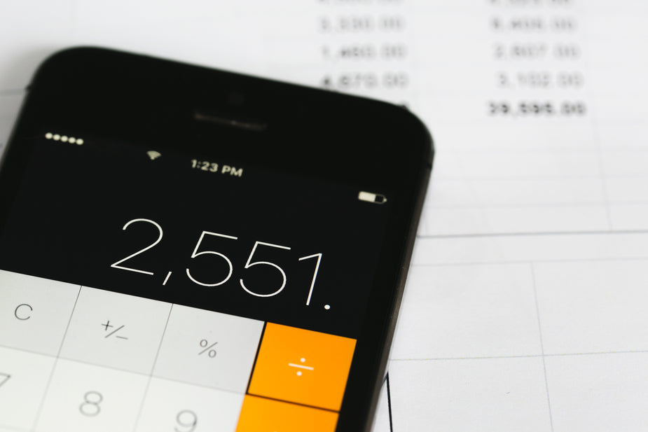 calculator calculating cbd prices