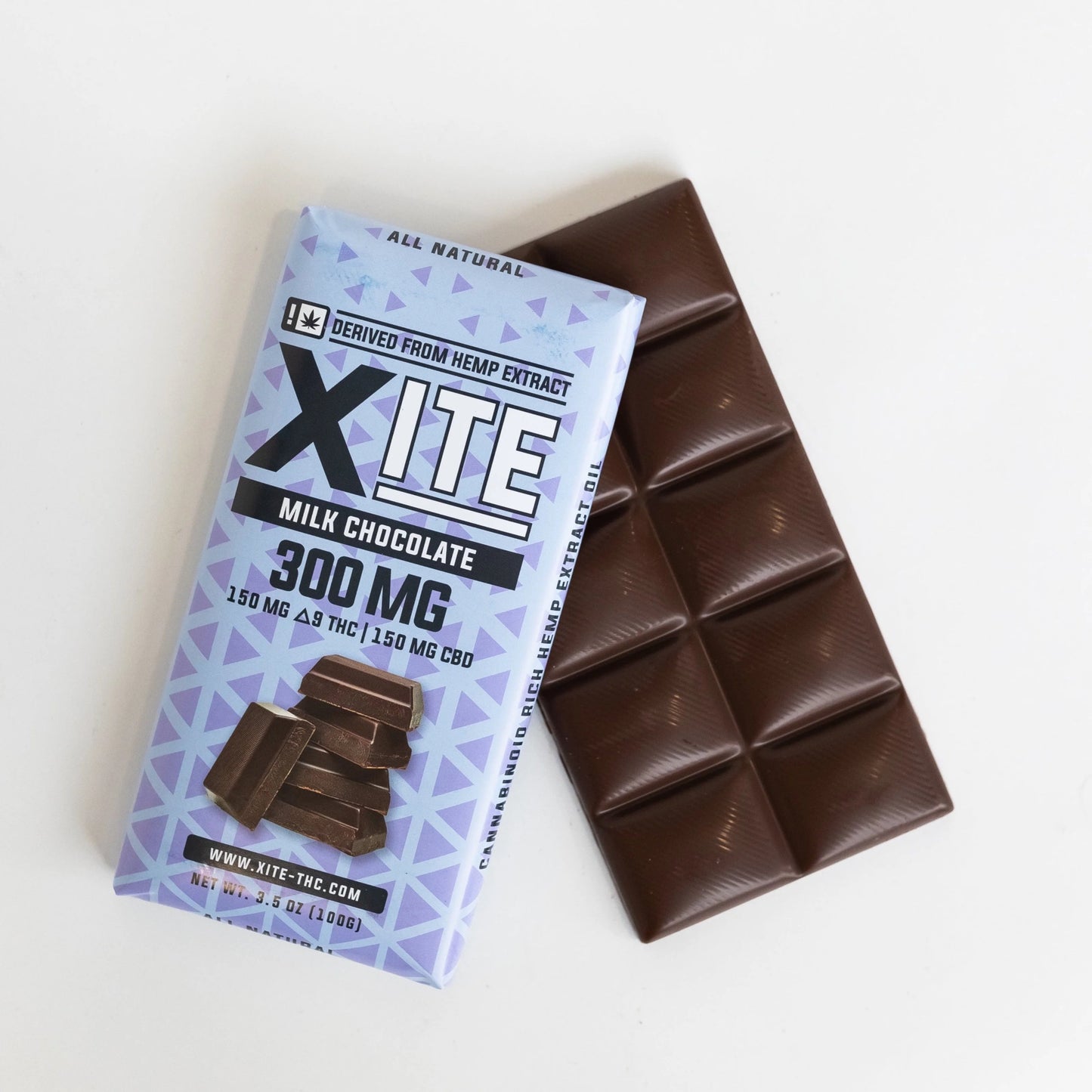 XITE 1:1 CBD/THC Delta 9 Chocolate Bar 300mg