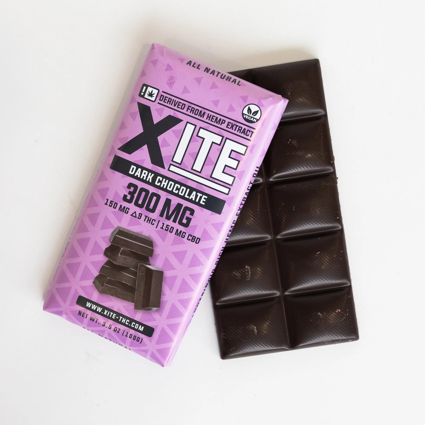 XITE 1:1 CBD/THC Delta 9 Chocolate Bar 300mg