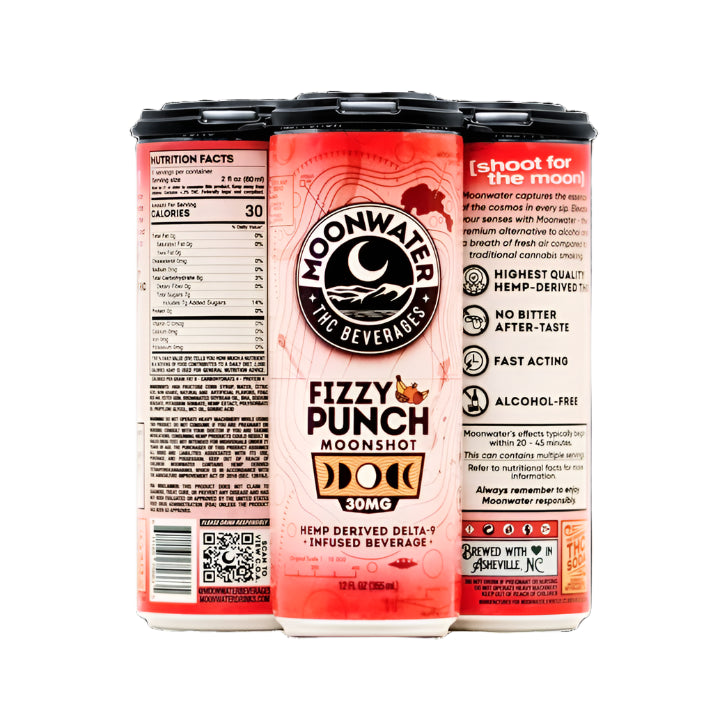 Moonwater Fizzy Fruit Punch 15mg THC Soda