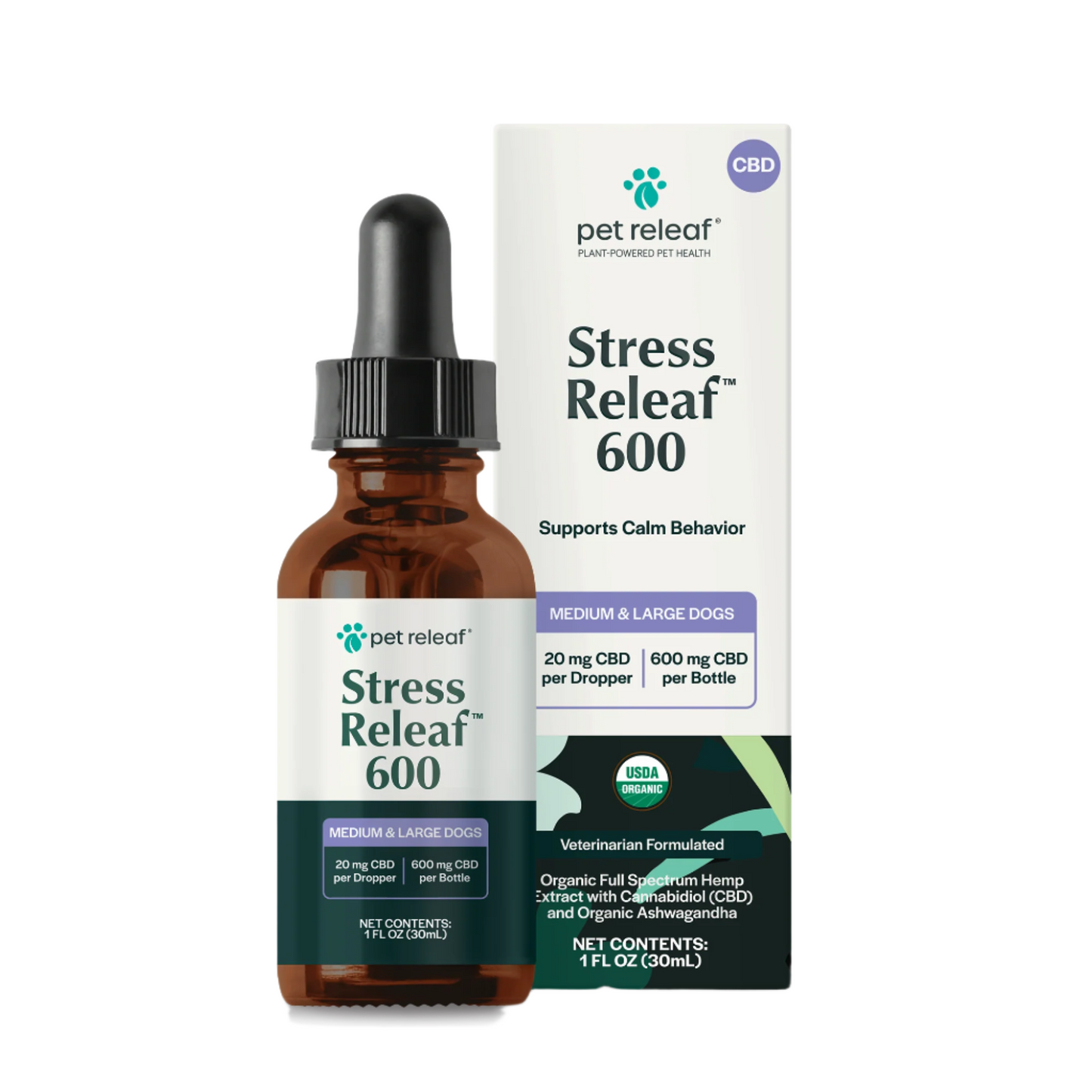 Pet Releaf Stress Releaf 600mg CBD Tincture