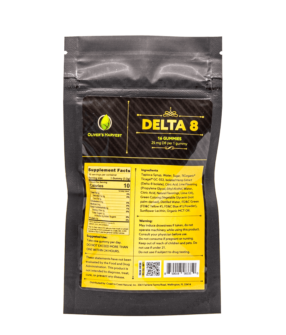 Delta 8 THC Gummies, 25MG each