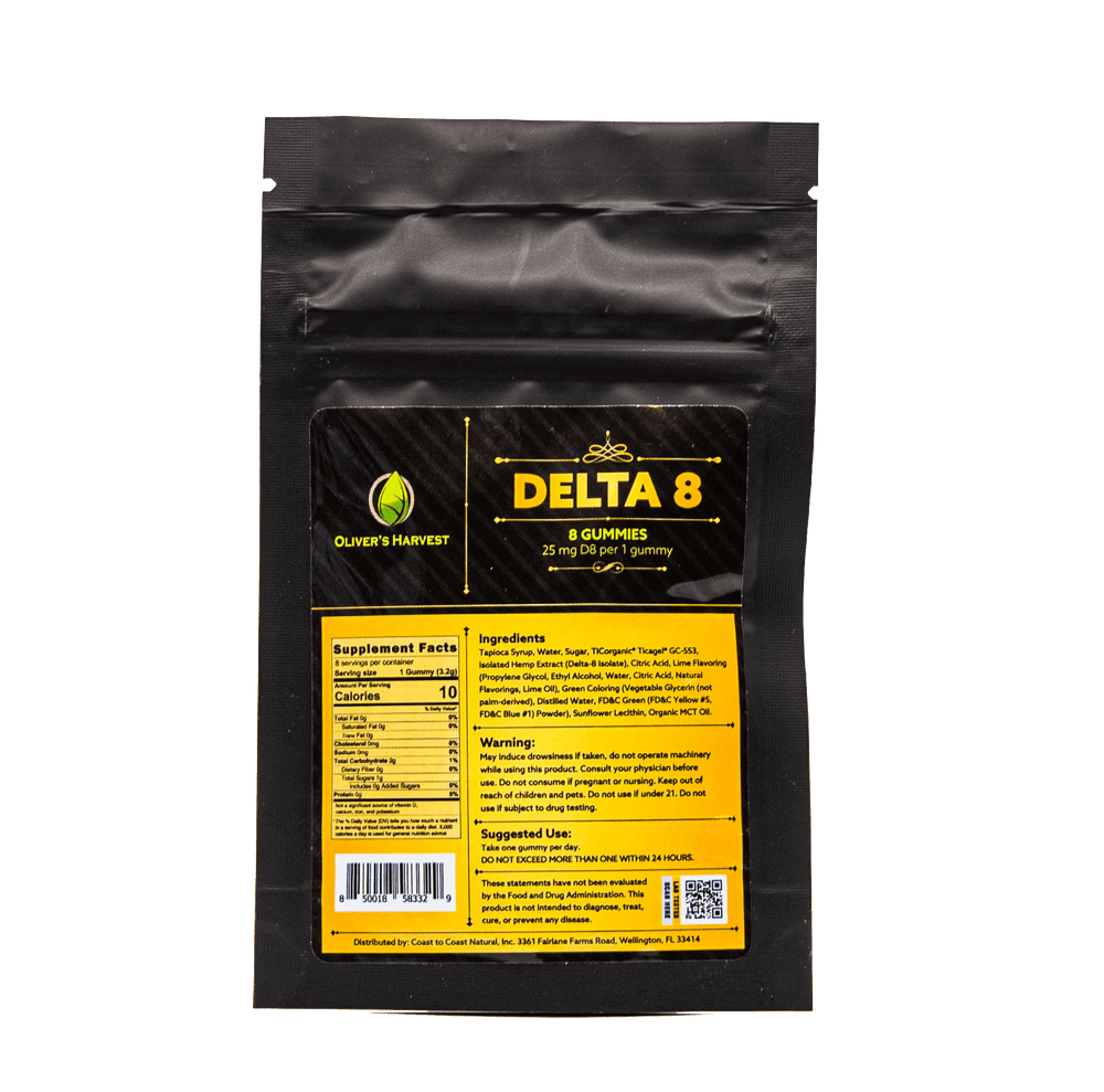 Delta 8 THC Gummies, 25MG each